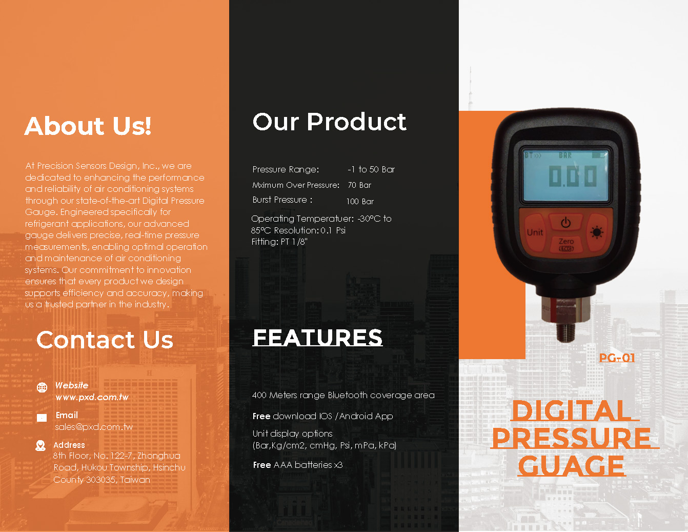 PXD Pressure Gauge PG-1